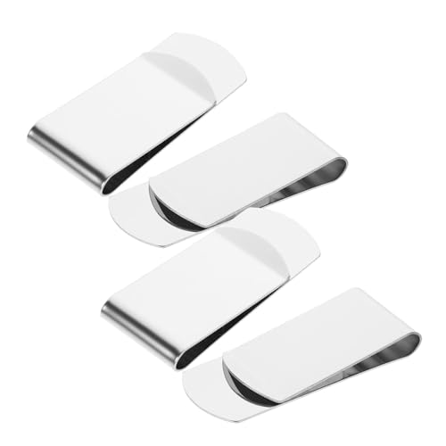 BESPORTBLE 4 Pcs Multi-function Money Clip Practical Money Fixing Clamp for Cards Storage Lightweight Outdoor