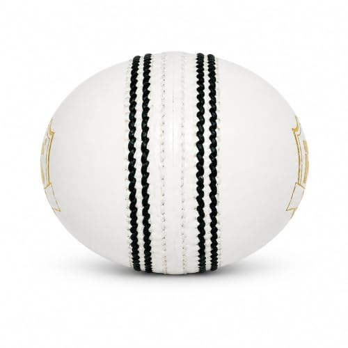 Image of R S Professional White Test 4 Piece Cricket Leather Ball Power Series Hand Stitched Ideal for T20, ODI & Test Matches