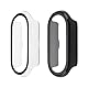 SRLWMYI 2 Stück Protection mi band 9 für Xiaomi Smart Band 9NFC Rundum PC Schutzhülle mit Displayschutz Kompatibel mit Xiaomi Mi Band 9 NFC Vollschutz Kratzfest PC Case mit Schutzfolie Glas