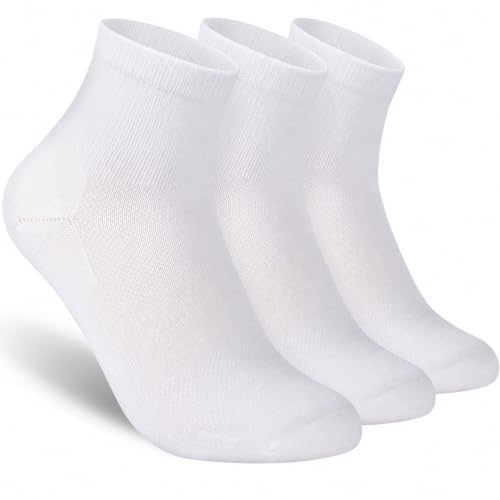Image of Merino Wool Ankle Socks, Men's Women's 90% Wool Athletic Thin Running Moisture Wicking Socks, 3 Pairs