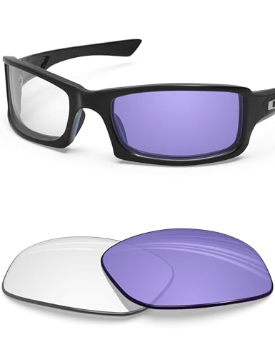 Image of BLAZERBUCK Anti-salt Replacement Lenses for Oakley Fives Squared(4+1) OO9238 - Clear to Purple Photochromic