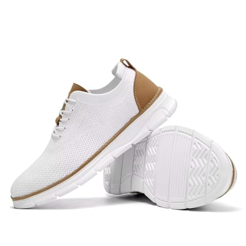 Image of Men's Mesh Sneakers Oxfords Lace-Up Lightweight Casual Walking Shoes Driving Shoes