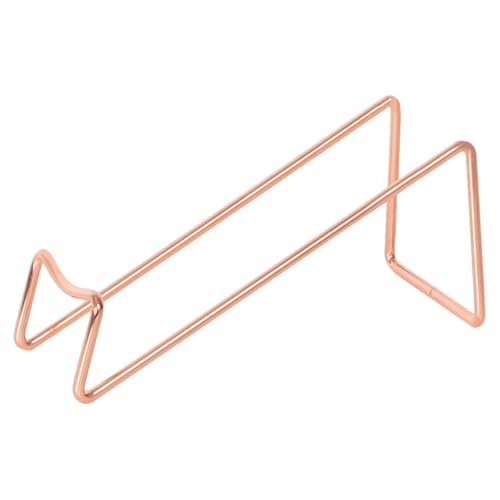 Luxshiny Soporte para Vino de Hierro Pequeño, Botellero de Mesa Botella, Portabotellas de Vino Estable en Color Rosa Dorado, Adecuado para Cocina, Comedor y Barra