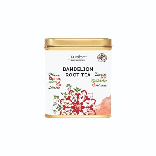 Dandelion Root Tea | Ayurvedic tea for Liver Kidney & Gallbladder Cleanse | Natural Herbal Kidney Detox & Liver Detox | Caffeine-Free Wellness Infusion (100 G)