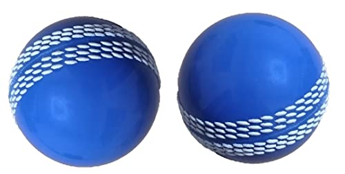 Image of TIMA Synthetic Cricket Ball Poly Hard Cricket Balls - Indoor & Outdoor Training Cricket Ball for Coaching Practice (Blue Pack of 2)