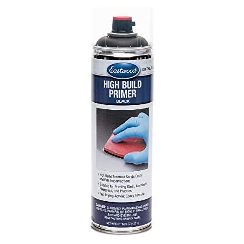 Eastwood High Build Primer 500ml Can - Black Aerosol Cover