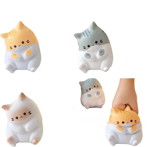 Lindas bolas antiestrés para gatos, regalo de cumpleaños infantil, material de calidad alimentaria, pelota de estrés, relajación de presión, regalo para mujeres (paquete de tres)