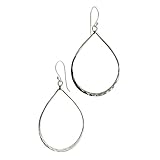 apop nyc 'Teardrop' Sterling Silver Hammered Dangle Earrings [Jewelry]