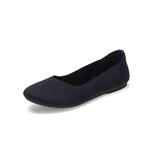 Image of Frank Mully Women's Ballet Flat Shoes Knit Dress Shoes Round Toe Slip On Ballerina Flats for Woman Low Wedge Comfort Soft