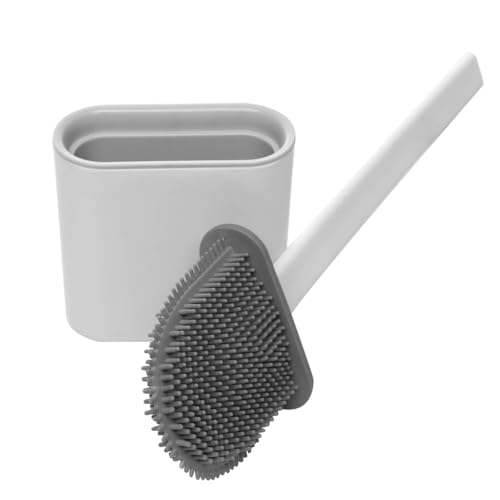 LYOR - Escova Sanitária com Suporte 10cm x 4cm x 35,5cm Cinza Plástico LYOR - Escova Sanitária com Suporte 10cm x 4cm x 35,5cm Cinza Plástico