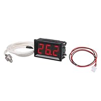 Alnicov Industriethermometer -30 bis 800 °C Thermometer mit Sonde 12 V Temperaturmessgerät