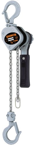 Harrington LX Lever Hoist, Hook Mount, 1/4 Ton Capacity, 10' Lift, 8.1 Headroom, 5.9 Lever Length, 0.8 Hook Opening by Harrington