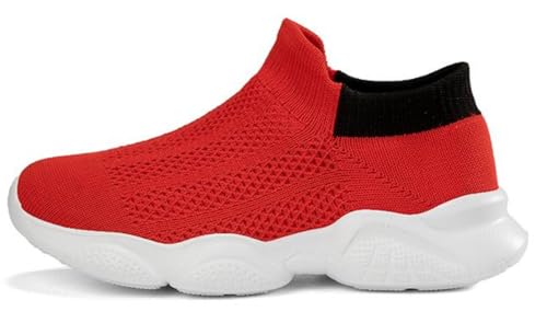 FUNCOS Toddler Boys Girls Slip On Sneakers - Breathable Mesh Lightweight Walking Shoes for Kids, Wide Toe Playground Athletic Shoes2