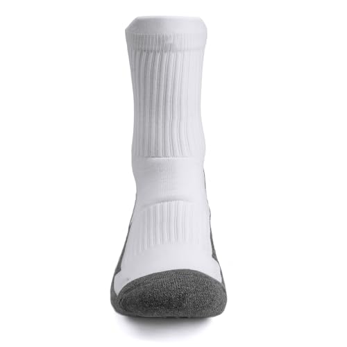 Gogogoal Calcetines de fútbol antideslizantes hombre mujercon agarre acolchadotranspirables antideslizantesideales rugbyfútbol​​yogagimnasioblancos (3 parestalla M)