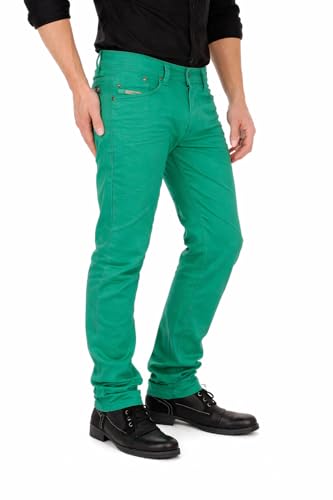 Diesel Darron 008QU Jean fuselé pour homme Coupe droite, Turquoise., 31W / 32L
