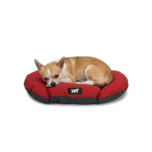 Ferplast Cuccia Cane Relax, Cuscino per cani di taglia piccola, Cuccia Gatto, Tappetino per cucce e auto -Lavabile - in Cotone con Soffice Imbottitura, 43 x 30 cm. Rosso