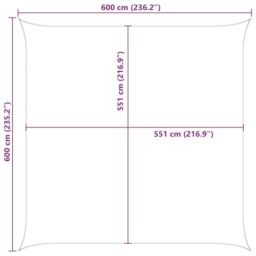 Voile d'ombrage carré en polyester Oxford résistant aux intempéries - 8
