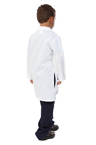Dress Up America Bata de laboratorio para niños - Bata de laboratorio blanca de doctor para niñas y niños - Bata de laboratorio ligera de 3/4 de largo