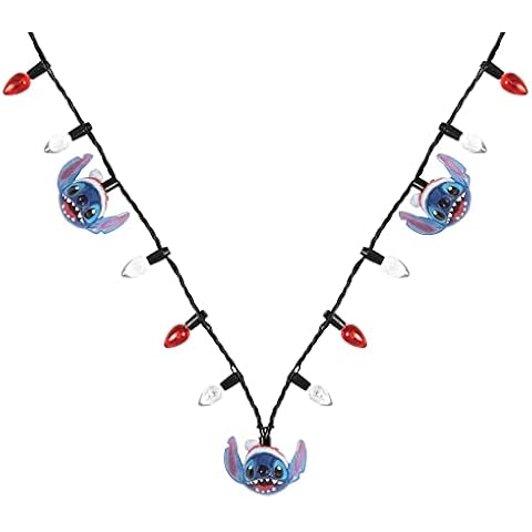 Disney Lilo and Stitch Blue and red flashing lights Christmas necklace NH00948L-30 Cover