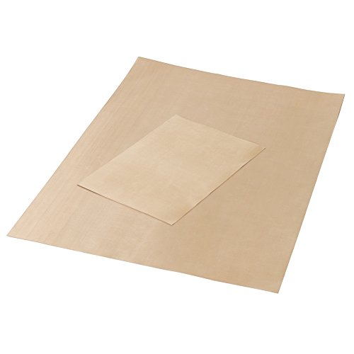 Collections Etc Beige Non-Stick Oven Liners, Set of 2 - Keeps Spills and Boil Overs Away from Oven Bottom, Safe and Reusable Fiberglass Oven Liners Easily Wipe Clean, Beige