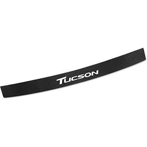 Car Rear Bumper Protector, for Hyun-dai Tucson Trunk Plate Door Sill Strip Tail Trim Anti-Scratch Protective Stickers Styling Accessories - Carbon Fiber Cover