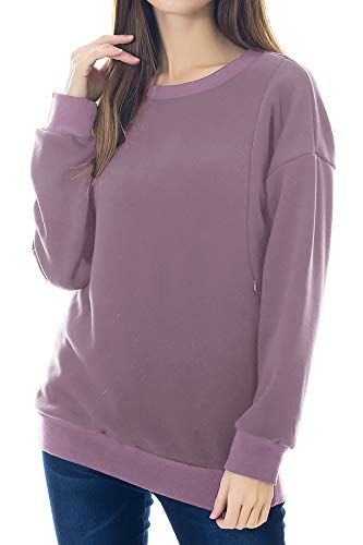 Image of Smallshow Fleece Maternity Nursing Sweatshirt Long Sleeve Breastfeeding Tops