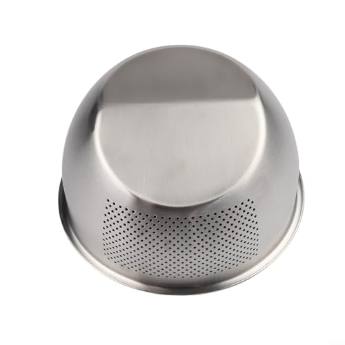 Gdfnmogo Cuenco para lavar arroz, colador de acero inoxidable, drenaje y enjuague de malla fina para arroz y granos, diseño inclinado con escurridores laterales, garantiza una rápida W (material 304