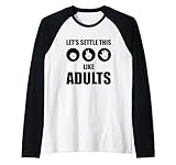 Photo Gallery rock paper scissors gioco divertente let s settle this like adults maglia con maniche raglan Photo Gallery rock paper scissors gioco divertente let s settle this like adults maglia con maniche raglan