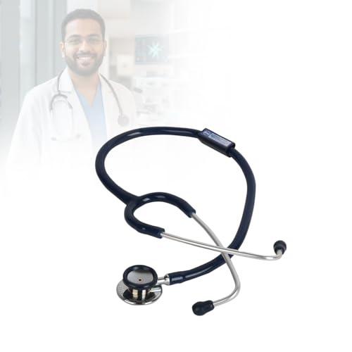 Image of BPL Medical Technologies ST-02 Brass Adult Chest Piece Stethoscope|High Acoustic Level, Versatile Chestpiece for Adult & Pediatric Use|Medical Instrument for Auscultation - Blue