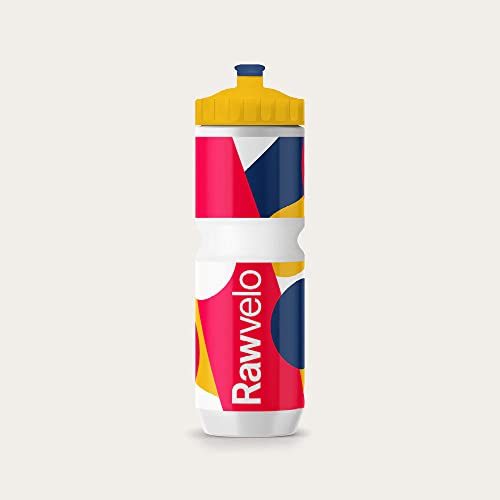 Rawvelo 1 Litre WATER BOTTLE, BPA Free Reusable Sports Cycling Water Bottle, Squeezy Bidon, Screw-on Cap & Leakproof Pull Lid