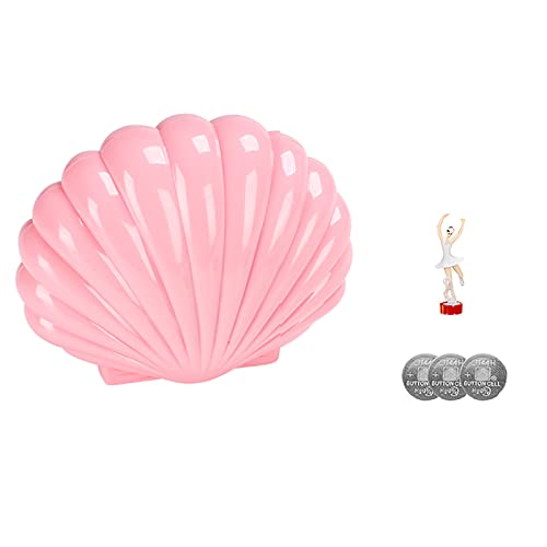 MARMODAY Seashell Schmuckkästchen mit LED-Beleuchtung und Farbwechsel, für Ehefrau, Freundin, Jungen, Mädchen, Kind, Damen, Weihnachten (Rosa) Cover