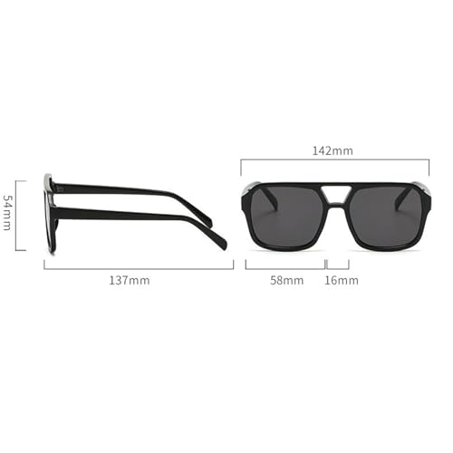 willochra Vintage Oversized Sunglasses Fashion Men Women Square Shades Eyewear Trendy Popular Design UV400 punk Sun Glasses3
