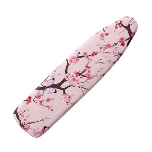 Image of Ironing Board Cover Standard Size 15x54 inch, Hook and Loop Easy to Install and Stain Resistant Cherry Blossoms Butterfly Print