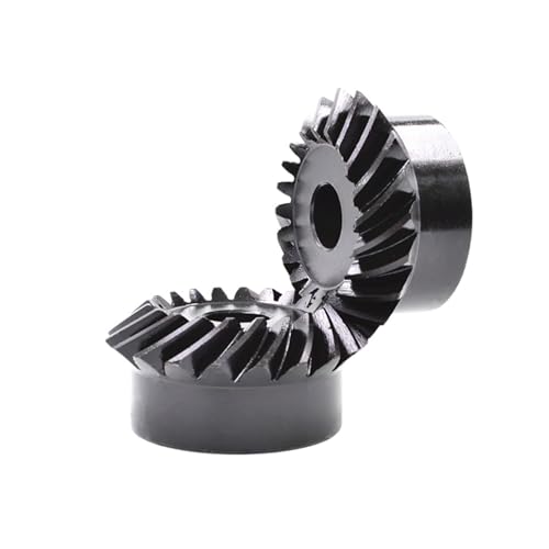 Bevel Gear Pinion Hardware Mechanical 2.5 Mold 1:1 Spiral Bevel Gear 20/25/30 Teeth 1 Set Left-Hand and Right-Hand Helical Gear Process Bore(30 Teeth)