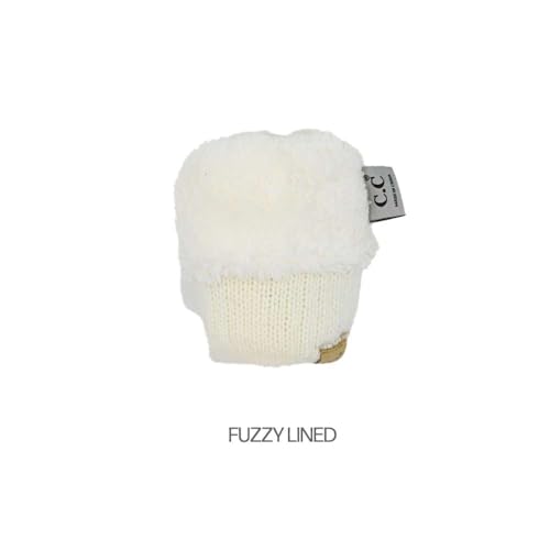 Image of C.C Kids Faux Fur Sherpa Lined Convertible Mittens