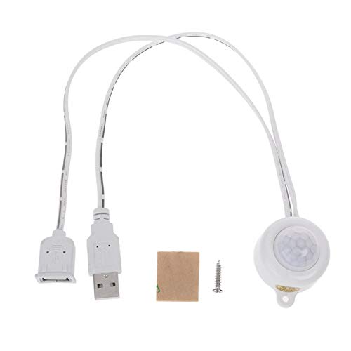 Generic EdricShop 5-24V USB Wide Voltage Adjustable PIR Motion Human Body Sensor Switch - (Color: White)