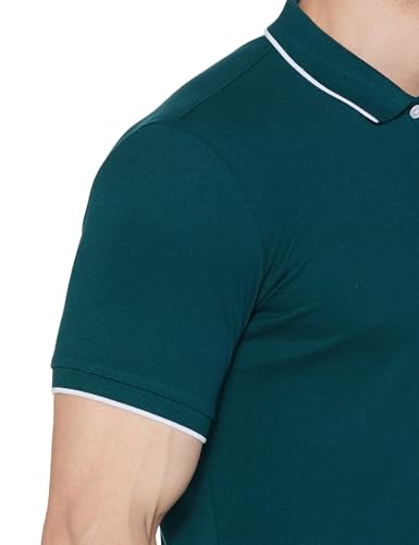 Image of Allen Solly Men's Solid Polo T‑Shirt | Regular Fit | Premium Fabric | Signature Sleeve Detail | Smart Casual Wear
