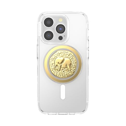 Image of PopSockets Phone Grip for MagSafe, Magnetic Holder, Phone Stand, Enamel - Elephant Token