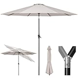 Tempera 9ft Patio Market Outdoor Table Umbrella with Push Button Tilt and Crank,...