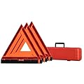 Brightness Auto LED Warning Triangle Sign DOT Approved 3PK,Reflective Warning Road Safety Triangle Kit for Truck,49 CFR Part 571.125 (FMVSS 125) US