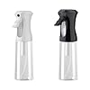 Hair Spray Bottle 200ml/6.8oz, Mist Spray Bottle Ultra Fine Continuous Water Sprayer for Curly, Home Cleaning, Plants, Hairdresser (2 Pack, Black+White)