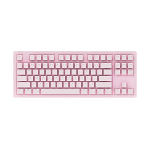EPOMAKER Sakura Tastatur, kabelgebundene mechanische Tastatur mit durchsichtigem Acrylgehäuse, 87 Tasten, RGB Beleuchtung, PBT-Pudding-Tastenkappen für Gaming (Gateron Orange Switch, Sakura) - Image 3
