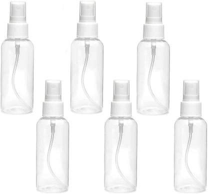 Hunky Dory 100ml Empty Plastic Transparent Refillable Fine Mist Spray Bottle for hand sanitizer, Toner, Perfume, Lotion, OIl, etc { Pack of 6)-picture-44