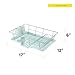 Sweet Home Collection Space-Saving 3-Piece Dish Drainer Rack Set: Efficient Kitchen Organizer for Quick Drying and Storage - Includes Cutlery Holder and Drainboard - Maximize Countertop Space, Mint