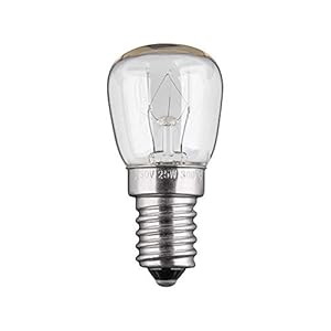 Goobay 9741 Ovenlamp 25 Watt wolfraam gloeilamp met E14-fitting voor ovenlicht, nominale lichtstroom 110 lm, tot 300 °C hittebestendig warmwit licht