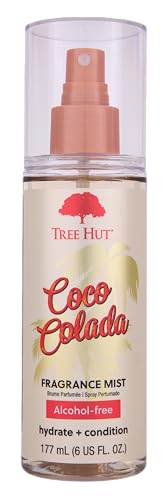 TREE HUT, Fragrance Mist Coco Colada, Spray Corporal Hidratante con Fragancia Tropical, Aroma para Todo el Día