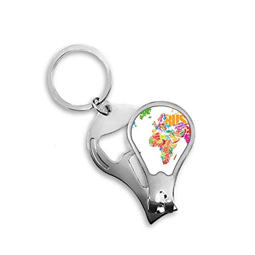Coupe-ongles de voyage planisphère multicolore pour votre routine pieds