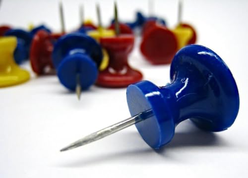 Requisite Needs Push cork board Pins Drawing Pins for Cork Notice Board Thumb Tacks (120 Pins)