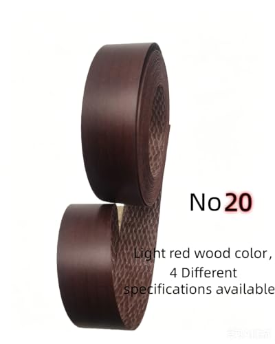 Image of HGKJHFmelamine Edging Tape. 1.18in*25ft,pre Coated with hot melt Adhesive Flexible Veneer Edge Edging, Used for Cabinet and Furniture Maintenance (No20 Light red Wood Color, 1.18in*25ft)