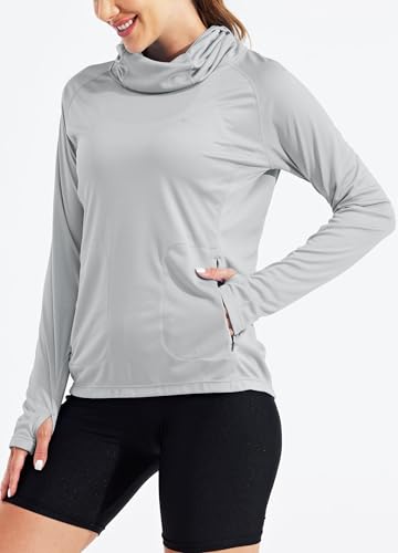 Willit Women's Sun Protection Hoodie UPF 50+ Fishing Hiking Shirt Long Sleeve SPF Shirt with Face Mask Lightweight2